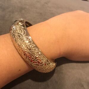 Gold magnetic open bangle never worn
